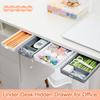 Hidden Table Storage Box Sundries Stationery Organizer Drawers Slide Out Tray Adhesive Under Desk Drawer Organizer