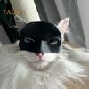 Katzenmaske, Halloween, schwarze Halbmaske für Haustiere, Fledermaus-inspirierte Maske mit Ohrlöchern für Halloween-Kostüm, Cosplay-Requisite