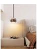 Vintage Yellow Travertine Wabi-Sabi Style Bedside Pendant Light for Bedroom, Bar, or Study