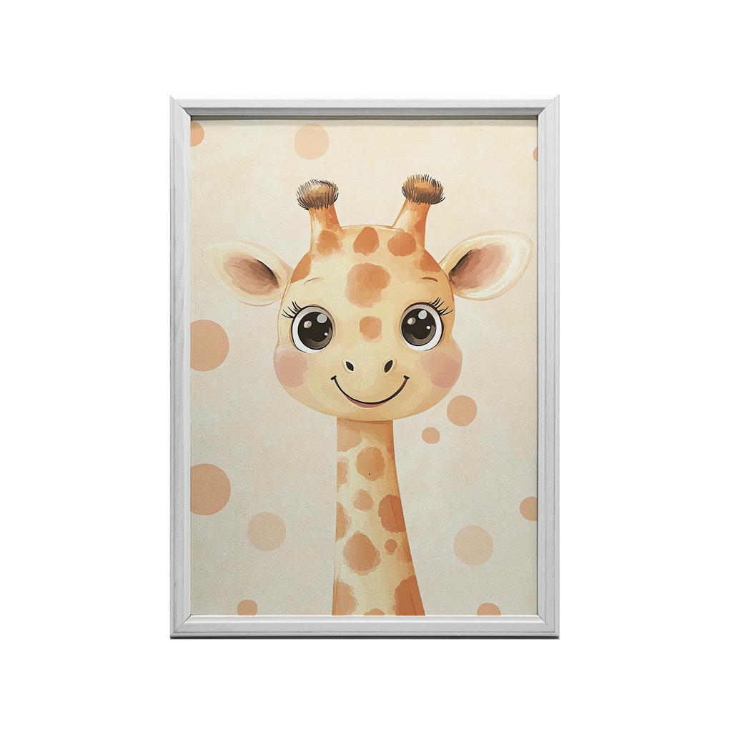Plakat Żyrafa Z Kropkami Plakat Żyrafa Z Kropkami, 70X100 Cm, Bez Ramy, Płótno Premium Na Blejtramie