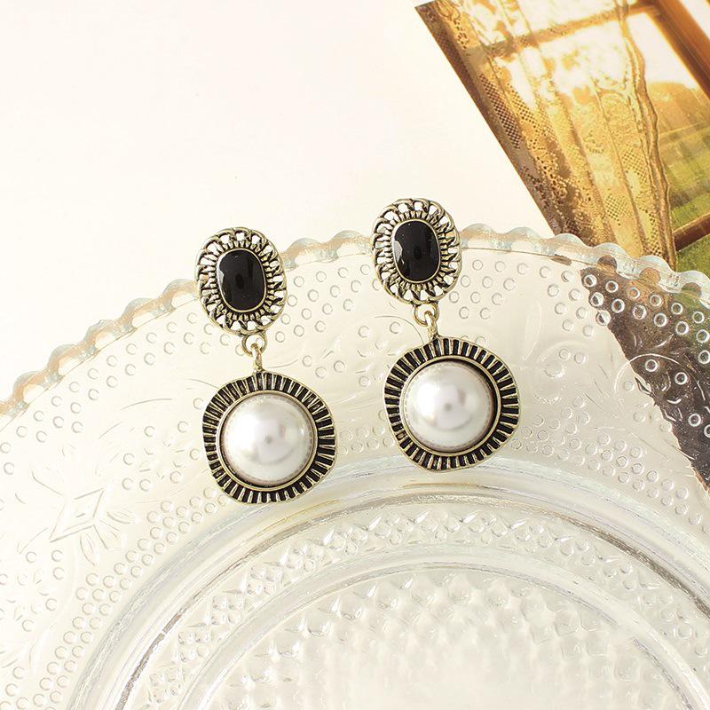 

Средневековые винтажные роскошные овальные серьги-кисточки с ретро дворцовым дизайном с масляной эмалью