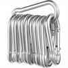 12 Parça Paslanmaz Çelik Karabina Seti, 6x60mm, 180kg Yük Kapasitesi, Paslanmaya Dayanıklı Galvanizli, Çok Amaçlı Dış Mekan Aktiviteleri İçin