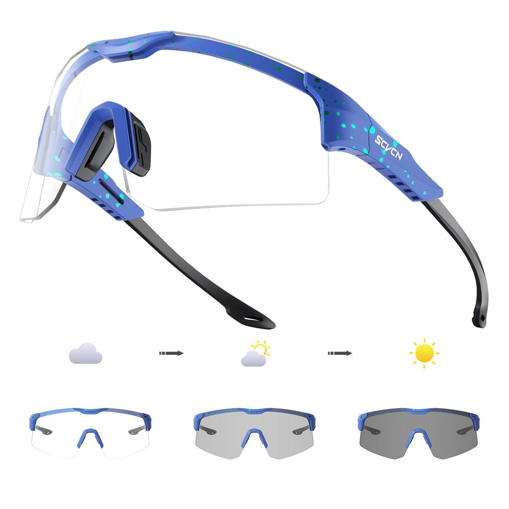 SCVCN Occhiali da Sole Polarizzati per Escursionismo Occhiali da Ciclismo per Uomo Sport MTB Occhiali da Montagna Donna Bicicletta Bici da Strada Protezione