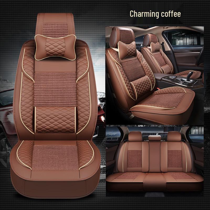 Ice Silk Full Cover Car Seat Cushion Set for Civic, Cruze, Corolla, Haval M6F7, MG ZS, Accord.