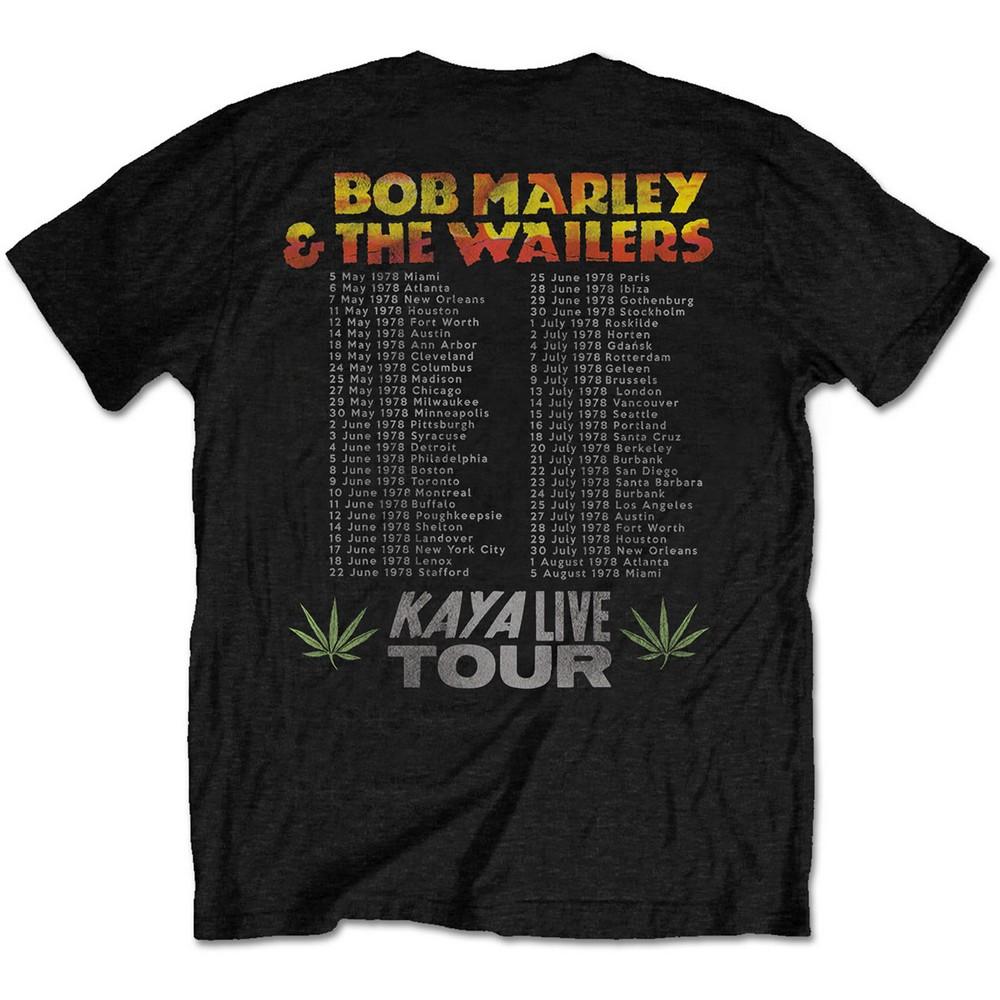 Bob Marley Unisex Adult Kaya Tour Back Print T-Shirt