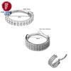 G23 Titanium Daith Cartilage Earrings 16G Helix Nose Septum Piercing Conch Hinged Clicker Body Jewelry Ear Ring Zircon