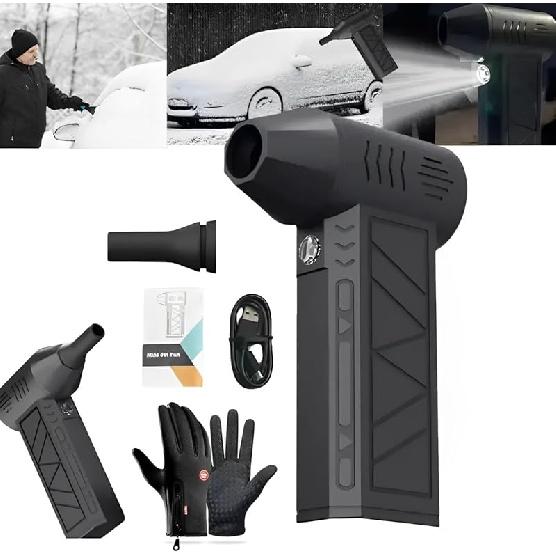 Snow Whiz Led Turbo Blower,Snowwhiz Led Turbo Blower,Mini Turbo Snow Blower for Car,Turbo Breeze Electric Blower with Led,3 Gear Adjustable Snowwiz