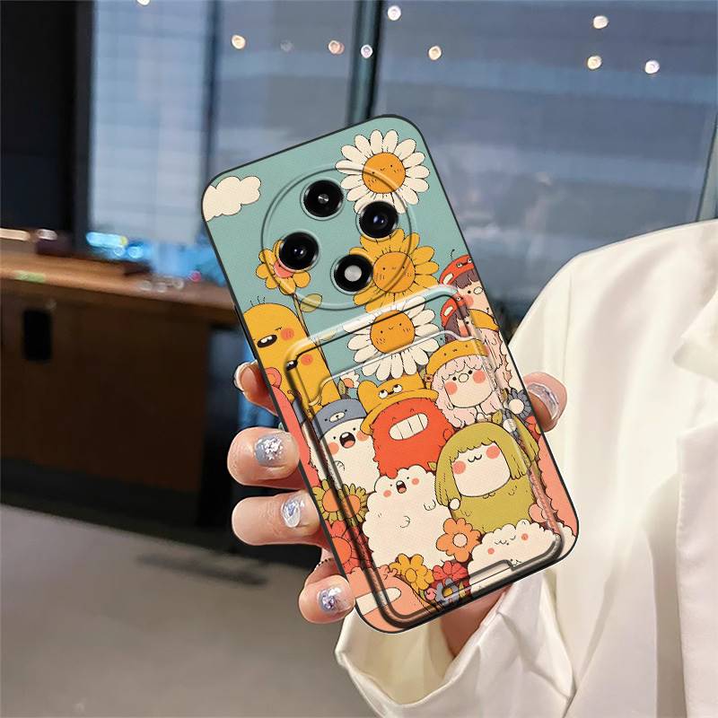 Soft Case Graffiti Phone Case For OPPO A3 Pro 5G China/F27Pro/F27PRO+ Cute Card Bag Dirt-resistant Anti-knock Card Slot