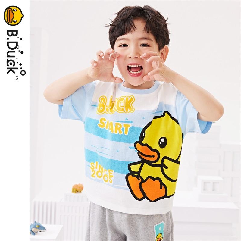 Little Yellow Duck Children's Cute T-shirt 2026 Summer Printed Design Children's Short Sleeves
