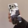 Cute Cartoon Japanese Anime Girl Colored Silver Frosted For iPhone Phone Case 17 16 15 14 13 12 11 Pro Max XR Plus Shockproof