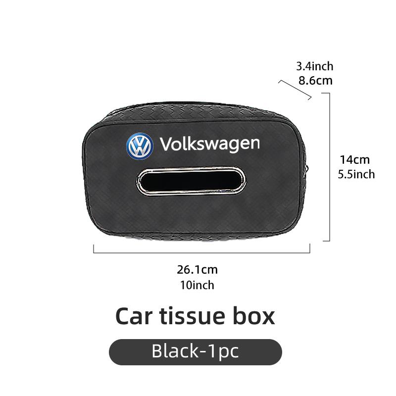 For Volkswagen VW Car Seat Back Tissue Box Waterproof Auto Interior Tissue Organizer Polo Jetta Sagitar Magotan Passat B5 B6 B7NI3