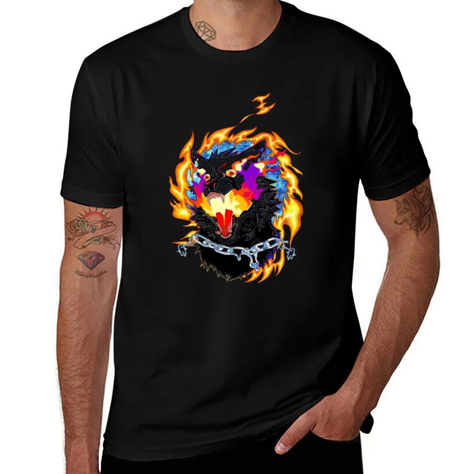 

HOT SALE Fenrir s Ragnarok Tee Cotton Tee High Quality Men s Tee Printed Cotton T-shirt High Quality T-Shirt Fashion Tee 4XL