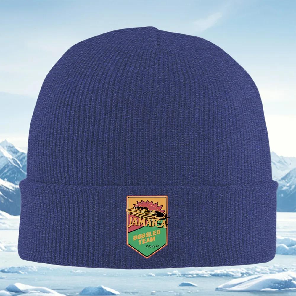 Jamaika Bobsled TeamCalgary Unisex Damen Unisex Strickmütze Beanie Pullovermütze Winter Thermisch Warm Weihnachten Outdoor Rad