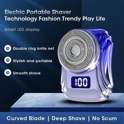 Rasoir Électrique Rechargeable Sans Fil pour Hommes Portable Voyage Maison Voiture Utilisation Rasoir Visage Barbe Mini Rasoir de Poche