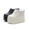 14Cm thick-soled heightening women's shoes bag head slippers women's 2025 spring new heelless lazy shoes wear super high heels
