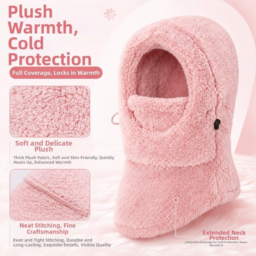 Windproof Hooded Scarf Thick Warm Full Face Cover Unisex Children's Hats