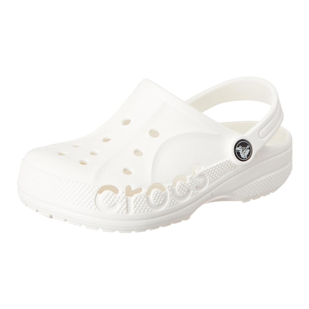 Crocs Baya Clog Comfortable Versatile Closed-Toe Beach Non-Slip Durable Sandals Kids Sandals White 207013-100