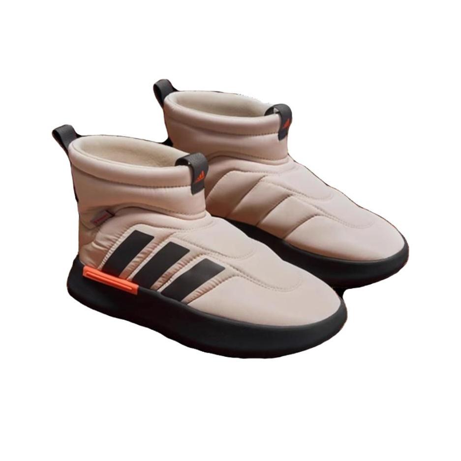Adidas Adipuff Trendige Mode Rutschfest Abriebfest High-Top Freizeitschuhe Unisex Freizeitschuhe Braun JR0070
