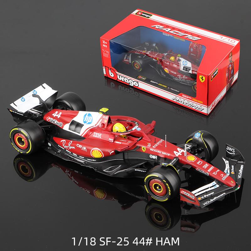 

Bburago 1:18 Scuderia Ferrari HP F1 SF25 2025 Alloy Car Model #16 Charles Leclerc 44# Lewis Hamilton Static Diecast Toy