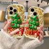 Phone Case: 2D Flat Design, Fits iPhone 18 17 16 15 14 13 Pro, Creamy Christmas Tree, Perfect Holiday Gift for Christmas and Halloween