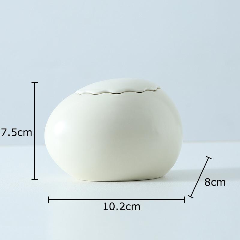 Creative Eggshell Shape Candle Holder Ceramic Candlestick Desk Decoration Wax Melt Burner Aroma Diffuser Home Aroma Container