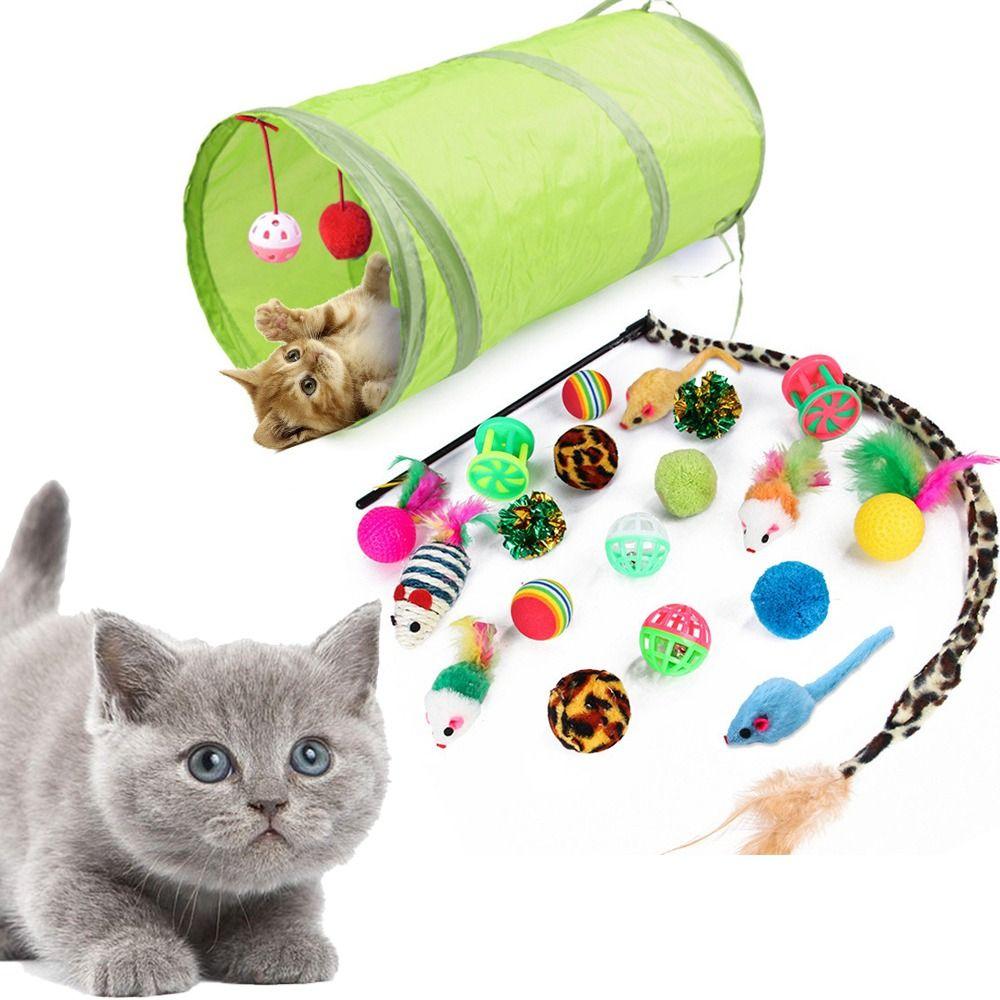 

Toy Supplies Exercise Chase Cat Stick Toy Pet Teaser Set Feather Hairball Toy Refills Mouse Shape