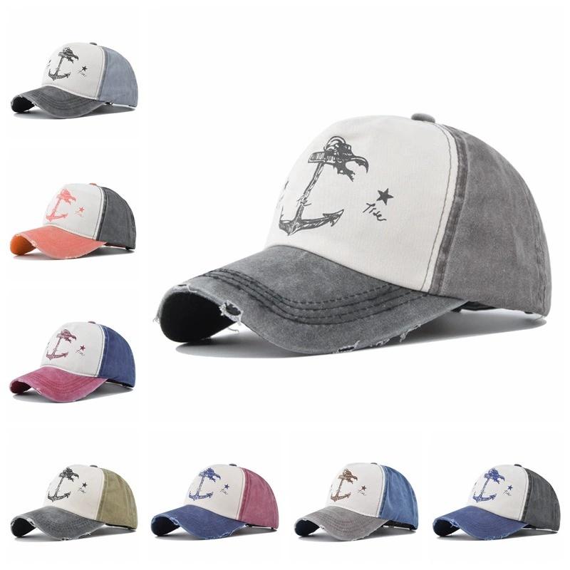 Spring and Autumn Couples Hats Cotton Baseball Hats for Men and Women Made Used Anchor Sun Hats Women Beach Gift Boating Yacht