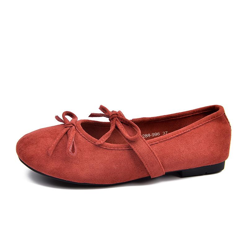 

Gentle fairy wind Mary Jane shoes 2025 new French sweet bow with skirt round head shallow mouth evening shoes 40