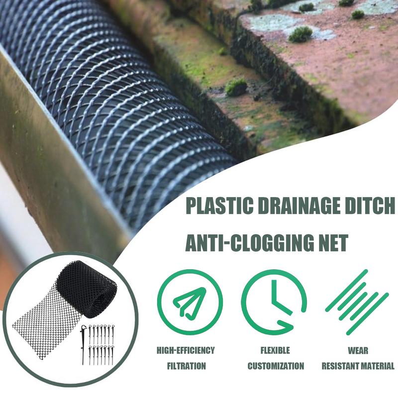Drainage Ditch Fence Netting Heavy Duty Garden Netting Mesh Barrier Quick Installation Versatile Drainage Protection Net For