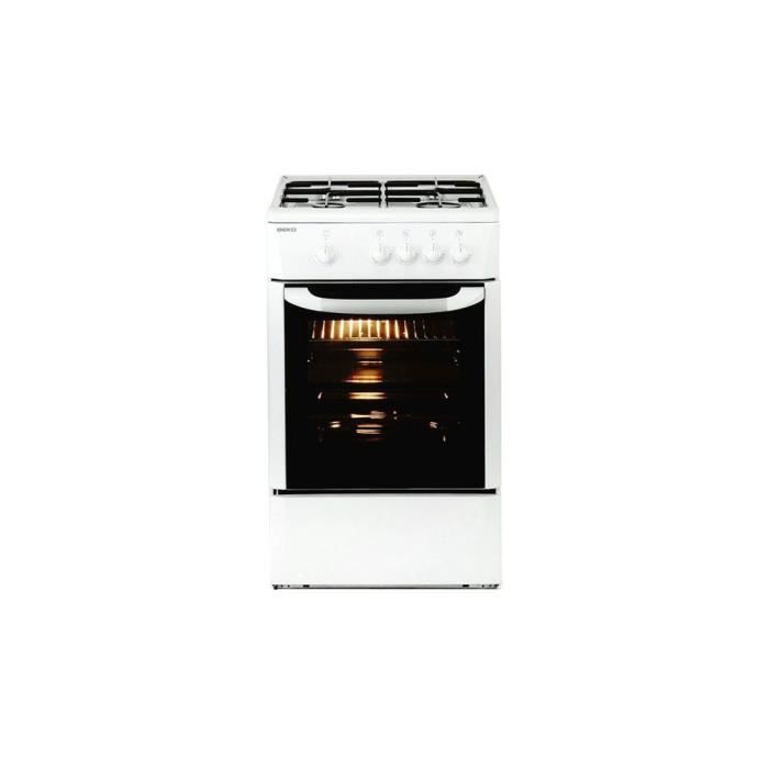 Réchaud Gaz - BEKO - 165510 - 9500W - 60 Cm - Blanc