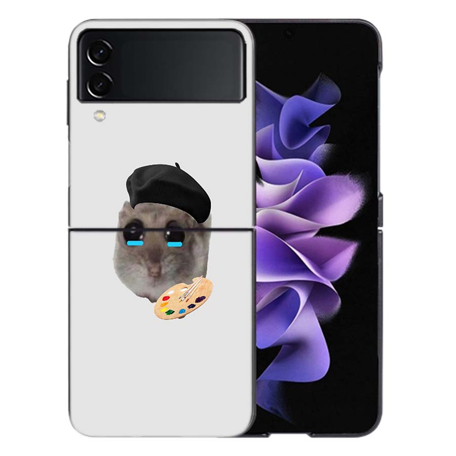 

Funny Sad Hamster Meme Coque For Samsung Z Flip7 6 Galaxy Case Shockproof Z Flip5 Z Flip3 4 5G Hard Cover Phone TPU PC Hard Fun Galaxy Z Flip 3 5G