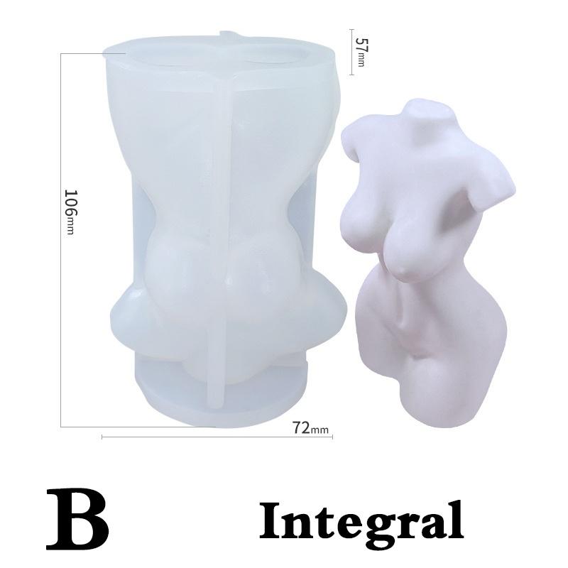 3D Body Candle Mold Silicone Soap Wax Mould Male and Female Design Art F WM