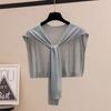 Thin Air Conditioning Scarf Lightweight Knit Cape Korean Style Fake Collar Neck Guard  Women Girls