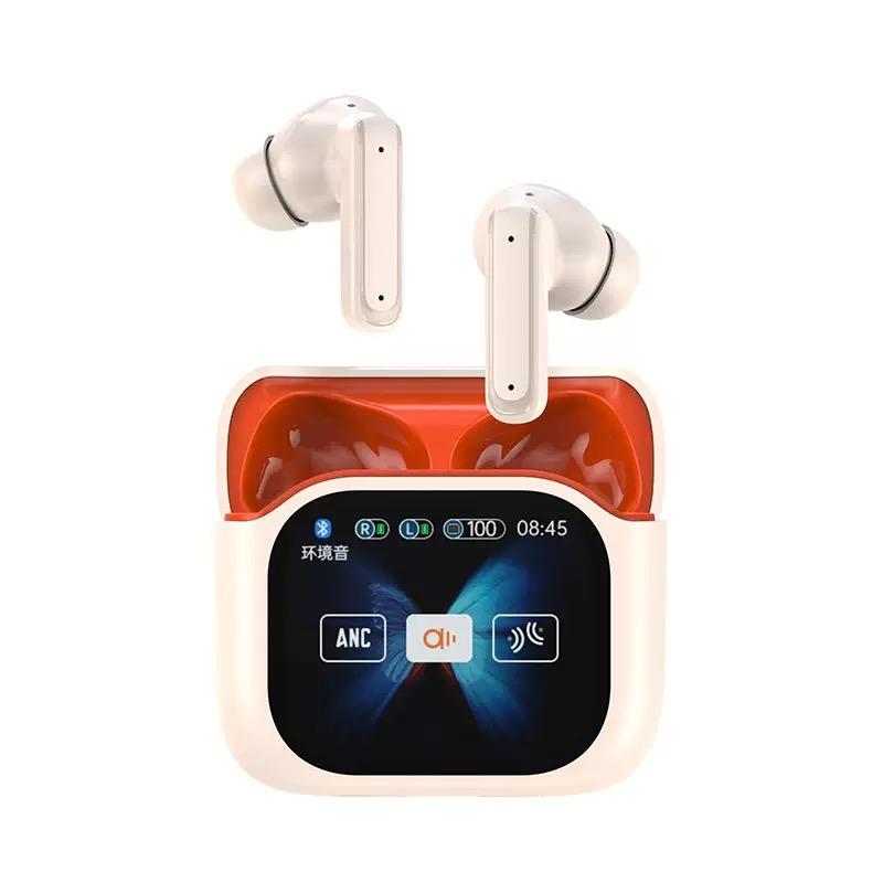 AI Language Translation Earbuds LCD Touch Screen Translator for 144 Languages Headphones Translator for Travel Business Learning Translation Earphones