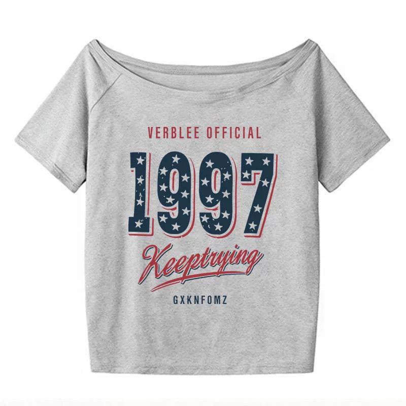 Amerikanisches Retro-Sternenprint-Einschulter-Freizeit-Schlankheits-Top für Damen - 2025 Edition