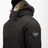 Parka preto liso branco capuz polar Homem PARAGOOSE