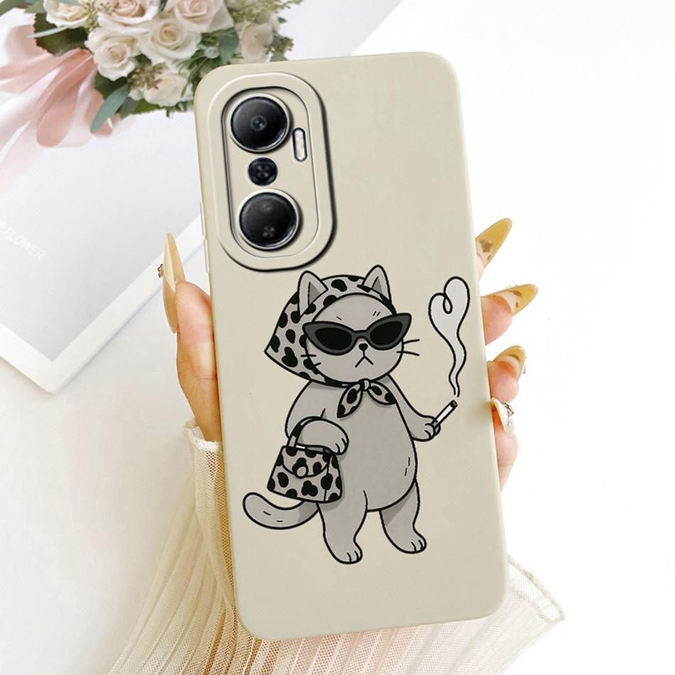 For Infinix Hot 20 20Play Cute Cat Flower Cartoon Phone Case For Infinix Hot 20 Play Hot20 4G Soft Silicone Covers Bumpers