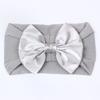 New soft nylon children's hair accessories, baby wide-edge bow elastic headscarf, baby headband.
