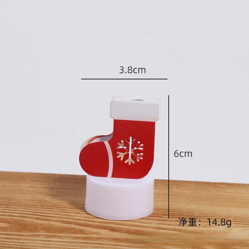 Christmas LED Light Snowman Santa House Luminous Cabin Merry Christmas Decor for Home Xmas Tree Ornaments Kids Gifts New Year