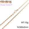 Spot Multi-Size Stainless Steel Twisted Rope Chain Necklace for Couples - Unisex Titanium Steel Design