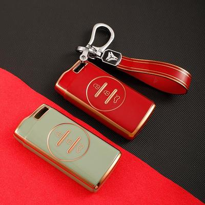 Chery Exeed Car Key Case for Tiggo 5x/7, Lanshan 3x, TX Lingyun, Zhuifeng - Snap Button Protective Shell.