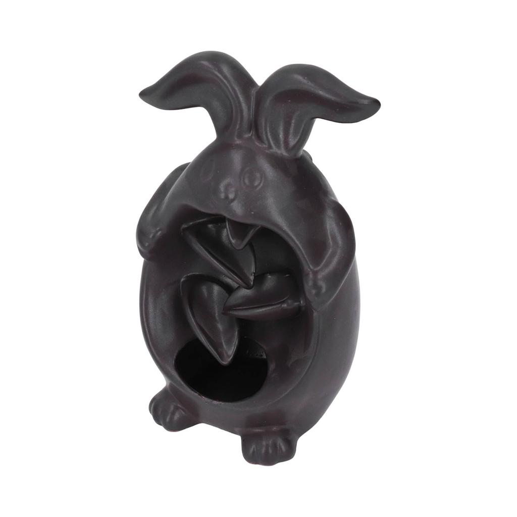 Brûleur d'encens Forme de lapin Exquis Magnifique Cascade à Refoulement Brûleur d'arômes Décoration Ornement