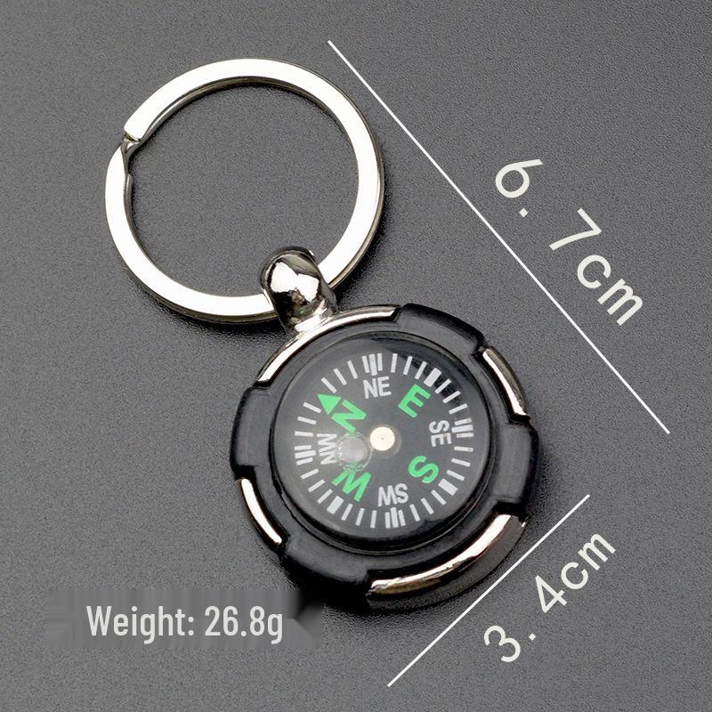 Schlüsselanhänger mit Kompass-Motiv aus Zinklegierung für Herren – Praktisches Geschenk