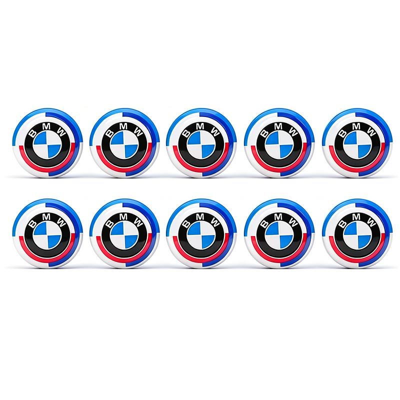 JYPK6 BMW Car Remote Key Emblem Sticker Aluminum Keys Decoration Decal For BMW M E46 E90 E60 F30 F10 E39 E36 F20 G30 G20 E87 E92 X1 X2