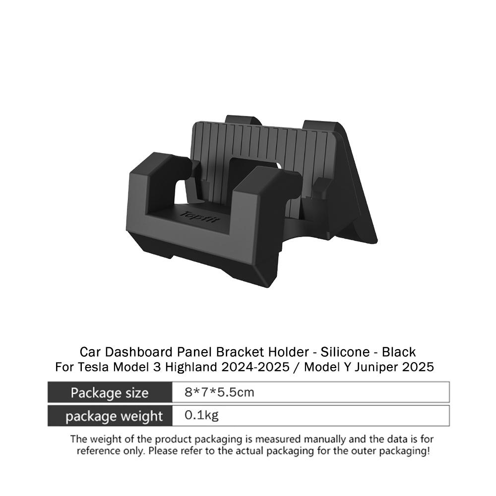 

Fit For Tesla Model Y Juniper Model 3 Highland 2025 Instrument Panel Hook Multi functional Accessories Silicone Phone Stand Black-China Mainland