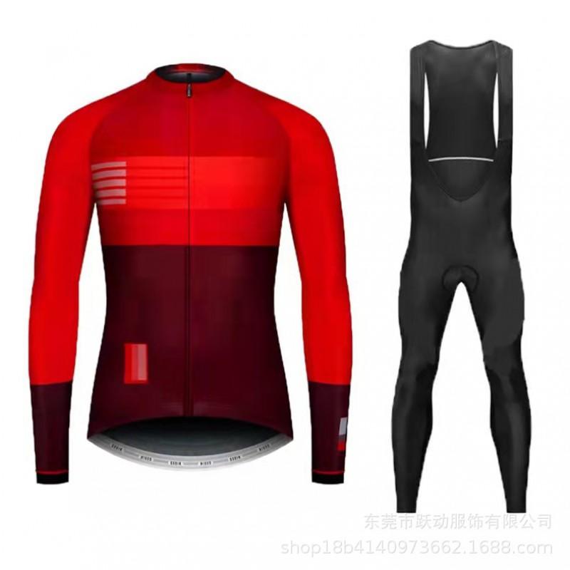 Men Women Cycling Jersey Set Long Sleeve Breathable Mountain Bike Outfit Sportswear