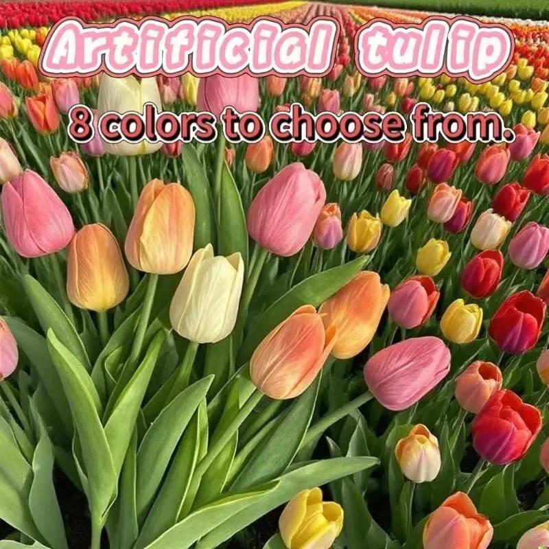 Eternal Flower Home Living Room Decoration Bouquet Tulip Table Vase Flower Arrangement Ornament Photography Special Flowers