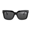 Burberry Temple Logo Irregular Sunglasses Unisex Couple Black