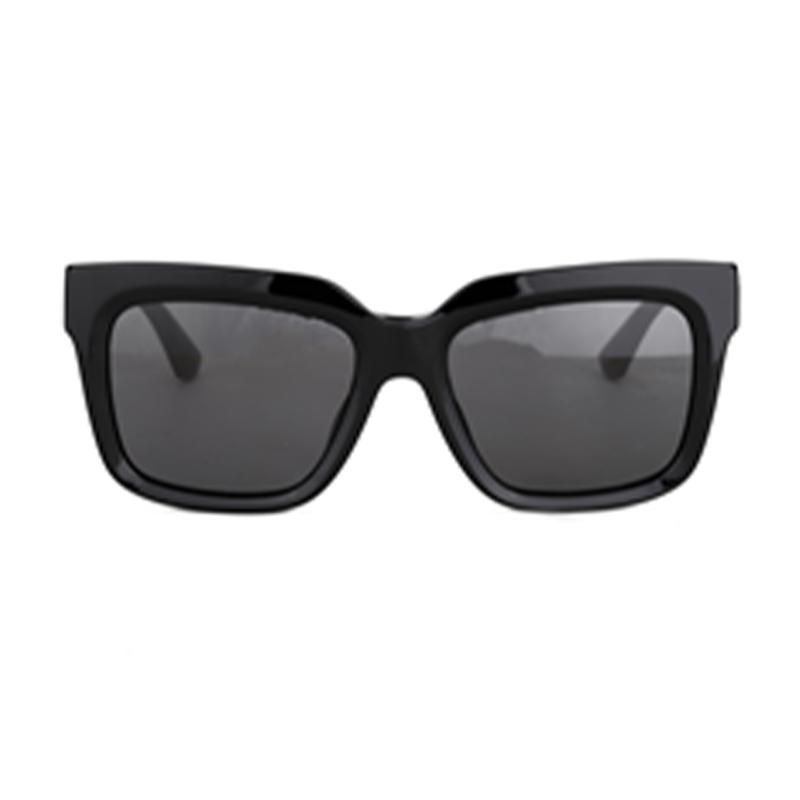 Burberry Temple Logo Irregular Sunglasses Unisex Couple Black