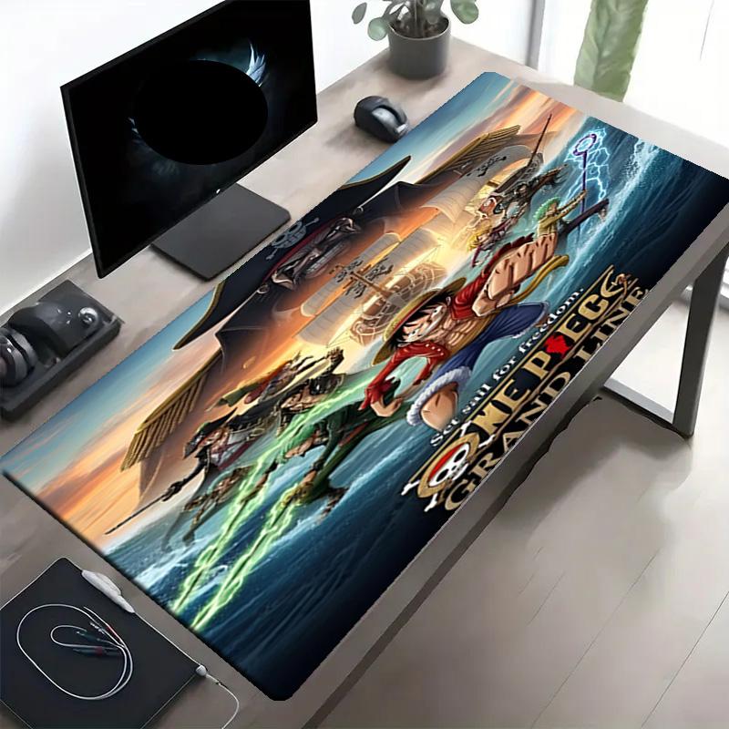Tapis de Souris Imprimé One Piece, Tapis Antidérapant pour Clavier de Bureau, pour PC Portable Gaming Travail Utilisation Quotidienne, Cadeau Surprise Cool pour Festival